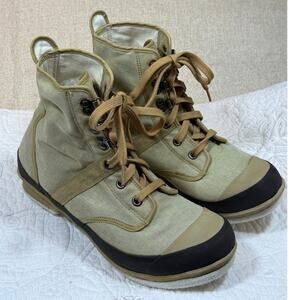 Hodgman Men's Tan 10M Felt Sole Wading Fishing Shoes Steel Shank Lace Up River